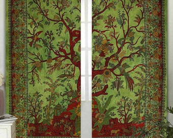 Decorative Balcony Valances Indian Tree Of Life Door Drapery Throw Curtains Sets Decorative Balcony Valances Indian Tree Of Life Door Drapery Throw Curtains Sets