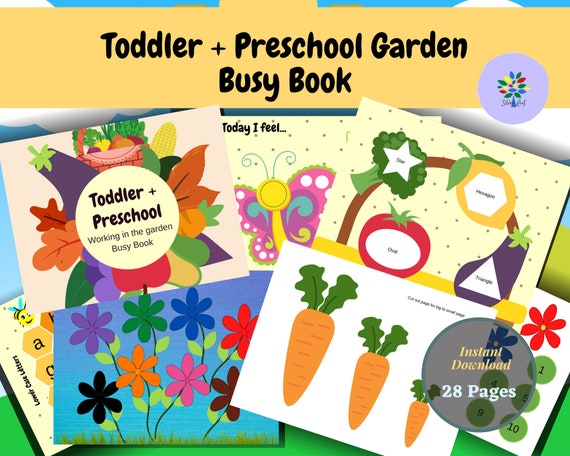 Garden Preschool Printable Busy Book  Learning Binder