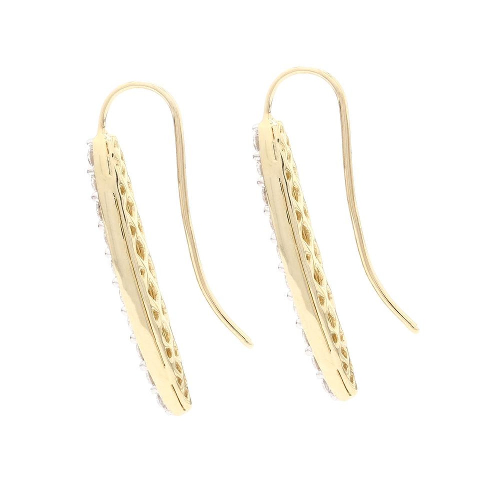 1 1/2 Ct. T.W. LabGrown Diamond Earrings 14K Gold Etsy