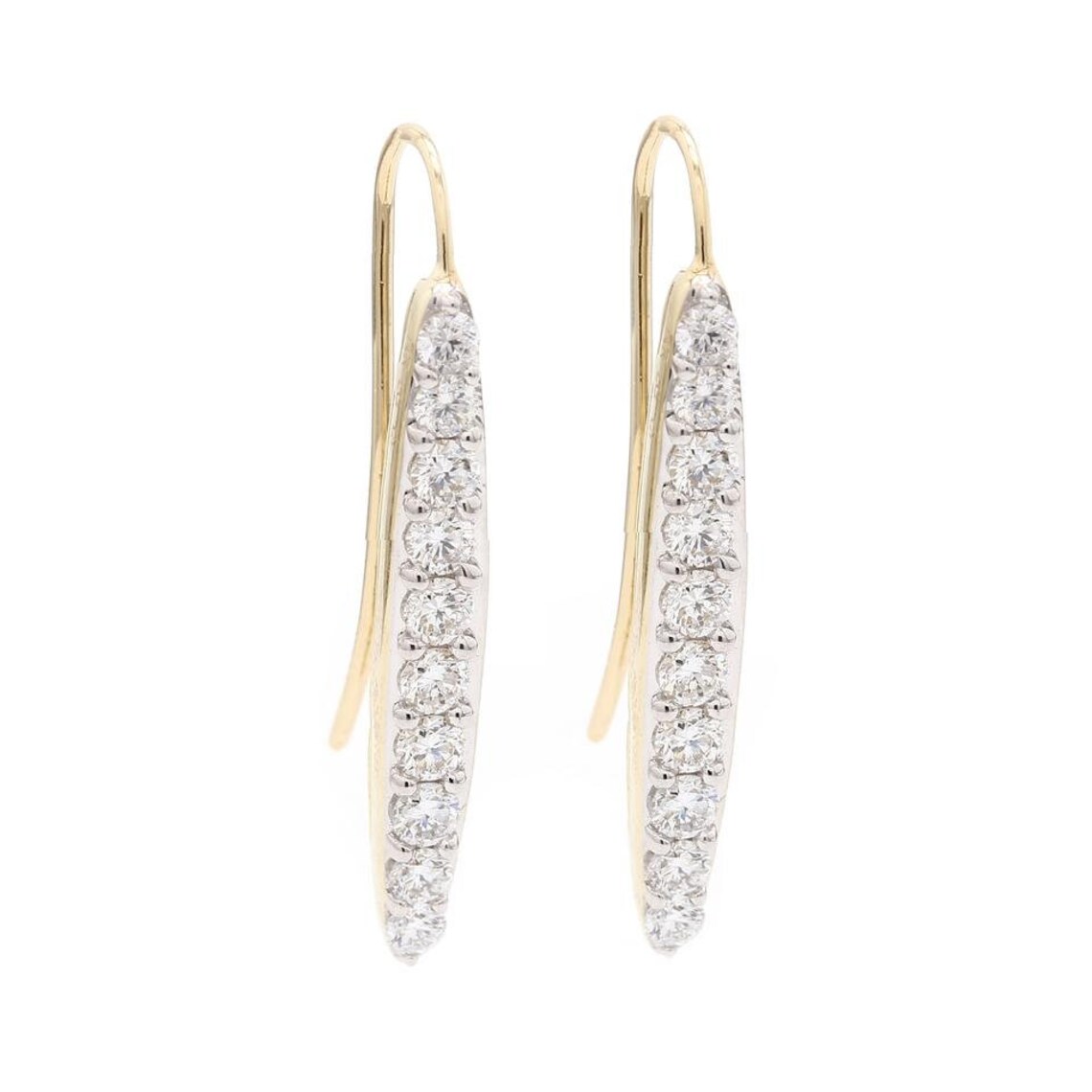 1 1/2 Ct. T.W. LabGrown Diamond Earrings 14K Gold Etsy