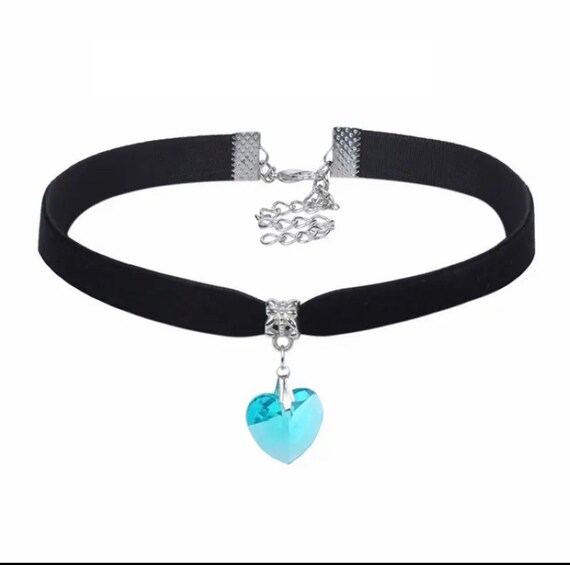 Black Heart Lace Choker Necklace  Fashion Black Heart Necklace