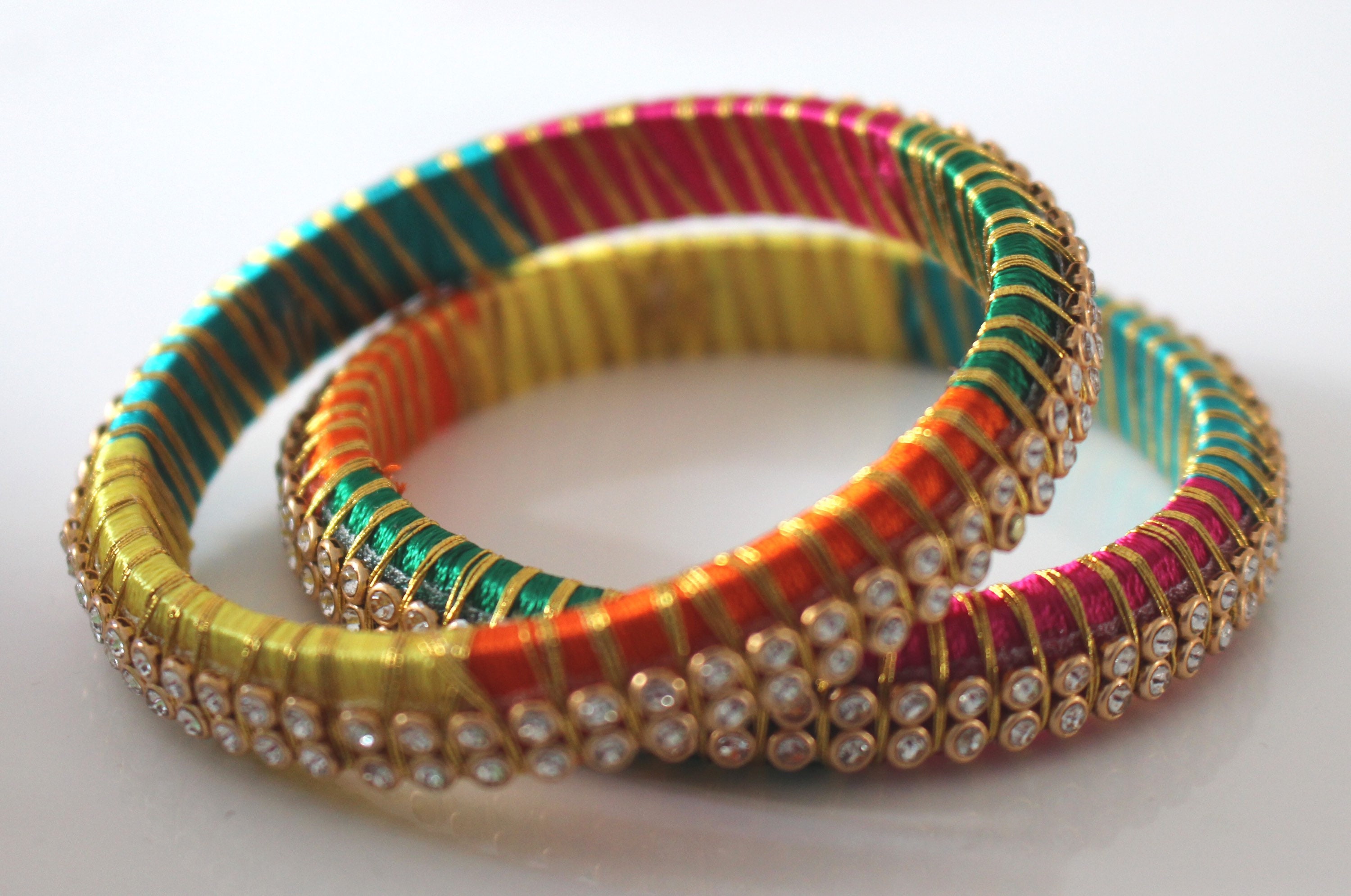 Silk Thread Bangles Etsy UK