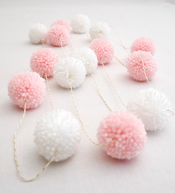 Pom Pom Garland Wool/yarn Ball Garland Kids Decor Etsy UK