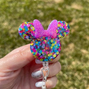 Confetti Minnie Inspired Badge Reel