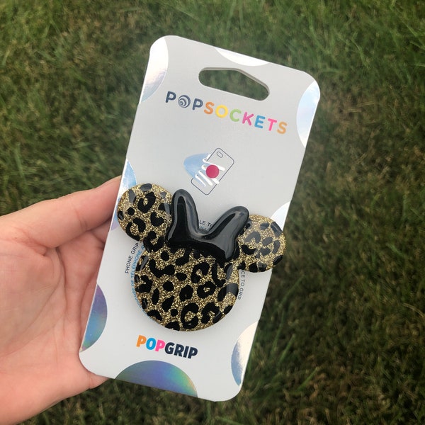 Animal Print Minnie Popsocket | Disney World | Disneyland | Leopard Print | Cute | Minnie Mouse