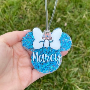 Minnie Inspired Luggage Tag | Disney Inspired Luggage tag | travel | personalized luggage tag | Disney vacation | Disney world | Disneyland