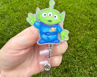 Toy Story Alien Inspired Badge Reel | Disney Inspired Badge Clip | Badge Holder | Halloween Badge  | nurse | teacher medical