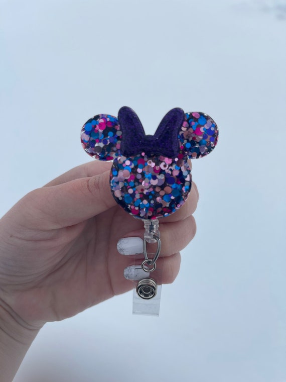 Minnie Inspired Badge Reel Disney Badge Holder Mickey Inspired