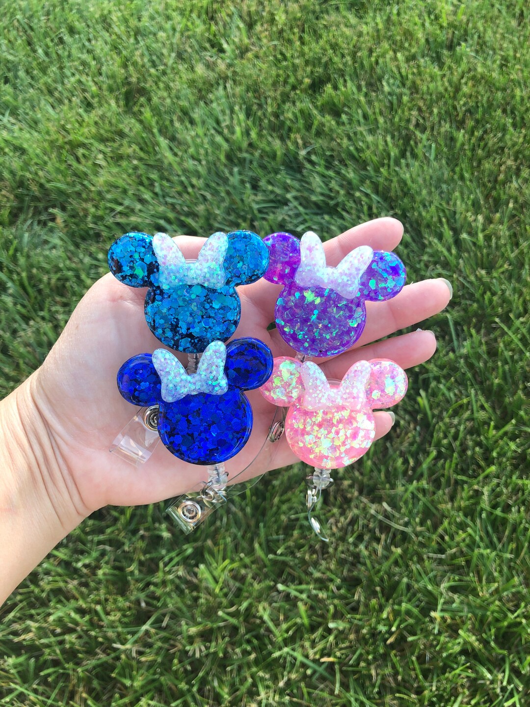 Minnie Inspired Badge Reel Badge Holder Disney Disney Etsy