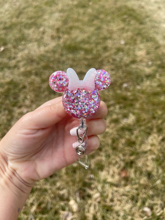 Minnie Inspired Badge reel | Disney inspired badge holder | badge clip |  retractable badge reel | teacher | nurse