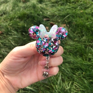 Minnie Mickey Confetti Inspired Badge Reel | Disney Badge Reel | badge holder | badge clip | Disney world | Disneyland | nurse | teacher