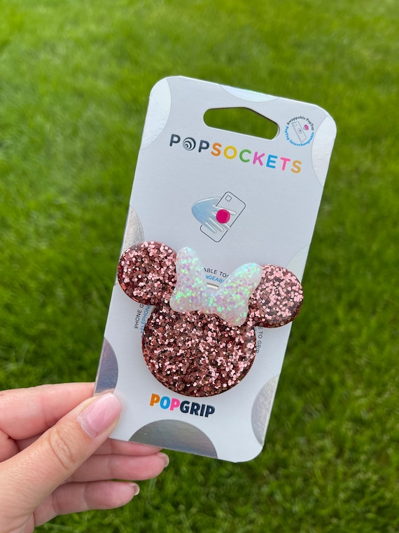 Rose gold Minnie Mouse Popsocket | Disney World | Disneyland | cute |  glitter | phone holder