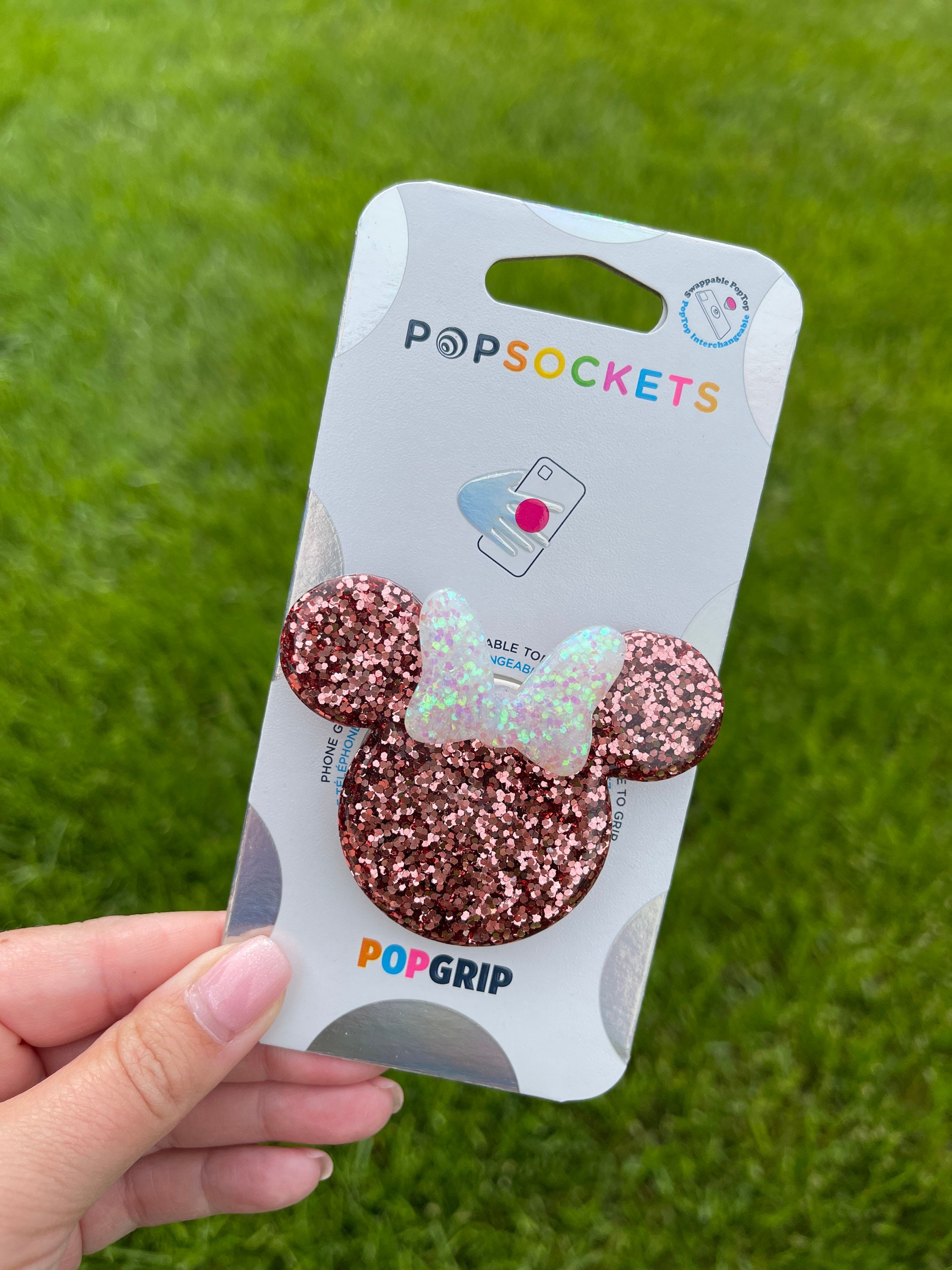 Support téléphone Popsockets Grip Enamel Beignet rose - Support