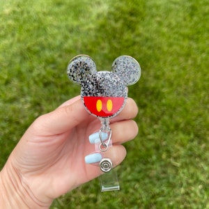 Mickey Inspired Badge Reel: Retractable ID Holder