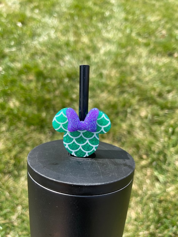 Mermaid Minnie Inspired Straw Topper | straw buddy | Disney straw topper |  Disney world | Disneyland | Disney accessories 