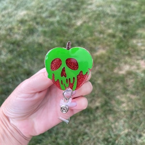 Poison Apple Inspired Badge Reel | Disney inspired badge clip | badge holder | teacher | nurse | dental hygienist | cute badge reel |