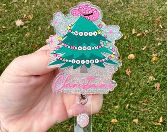 Christmas Tree Badge Reel | Friendship bracelets Badge Clip | Badge Holder | Badge  | nurse | teacher medical
