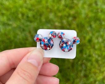 Stars Mickey Stud Earrings | patriotic | 4th of july
