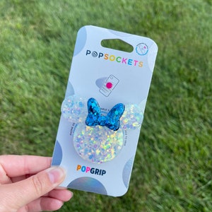 Blue Bow Minnie Inspired Popsocket | Phone grip | Disney Pop socket | Disney world | Disneyland