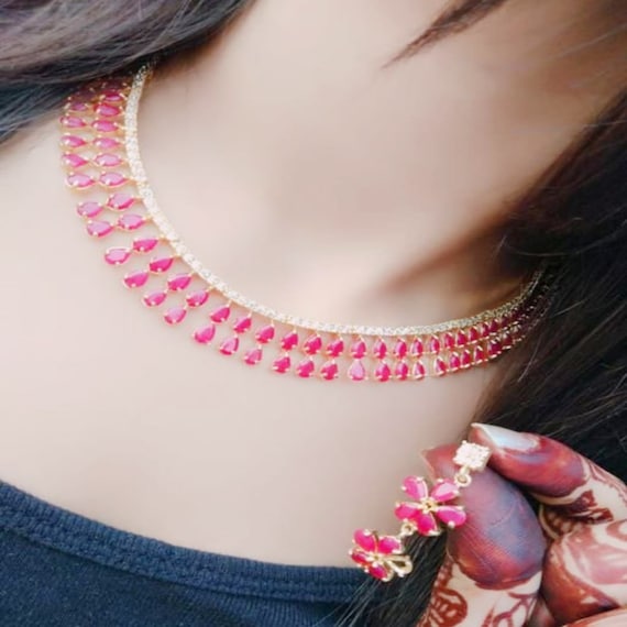 ad stone necklace set