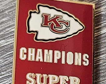 Vintage Kansas City Chiefs Super Bowl IV championship pin, 1970