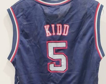 Vintage New Jersey Nets Jason Kidd #5 Jersey Reebok Size XXL 2XL