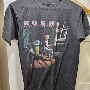 Extremely rare, vintage, original, authentic Rush Power Windows 1984/85 tour shirt, size m/s