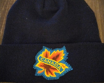 Gorro con parche vintage de Canadá
