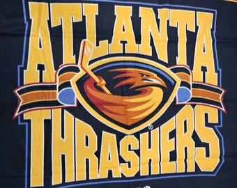 Rare, Vintage Atlanta Thrashers fleece blanket