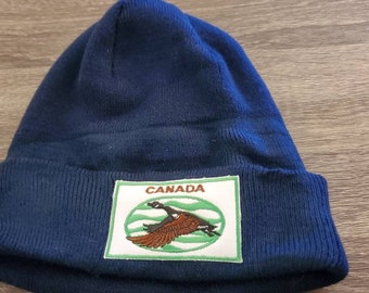 Gorro vintage con parche de ganso canadiense