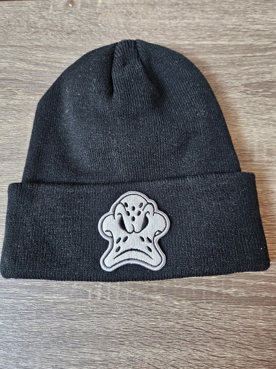Vintage Anaheim Mighty Ducks patch winter hat, 90s alternate logo