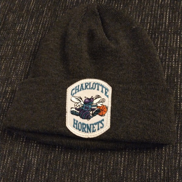 Vintage Charlotte Hornets Patch Winter hat