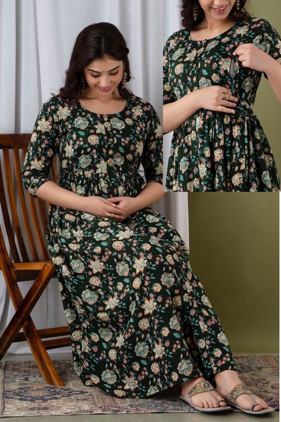 New look outlet green maternity dress