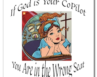 Faith Funny Pilot Magnet – Christian Kitchen Home Decor Gift