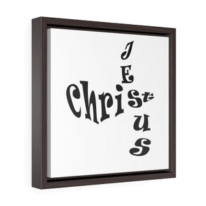 Square Framed Premium Gallery Wrap Canvas &quot;Jesus Christ&quot;