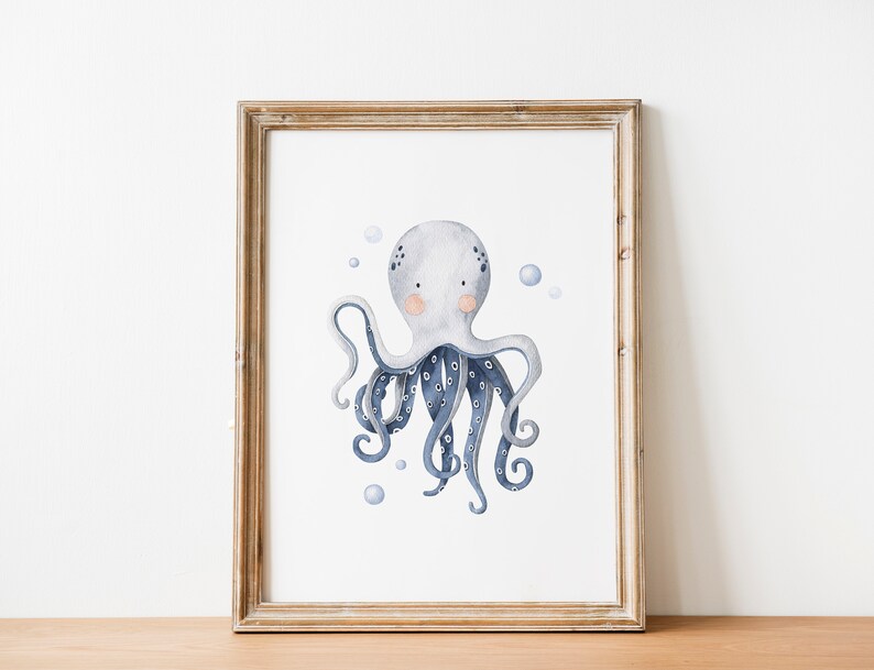 Nautical nursery print set Under the sea wall art Ocean Etsy