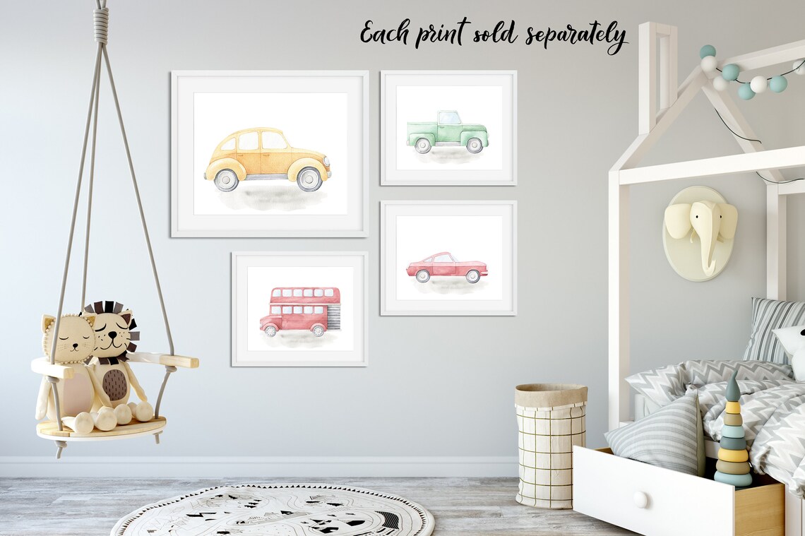 Car Wall Art Print Classic Car Wall Art Boys Bedroom Prints Etsy
