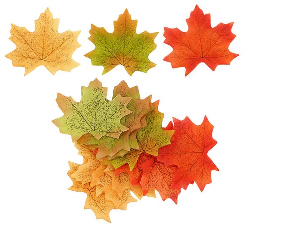 50/100pcs Fall Silk Leaves Wedding Party Favor Autumn Maple Leaf Decor Set 50/100pcs Fall Silk Leaves Wedding Party Favor Autumn Maple Leaf Decor Set