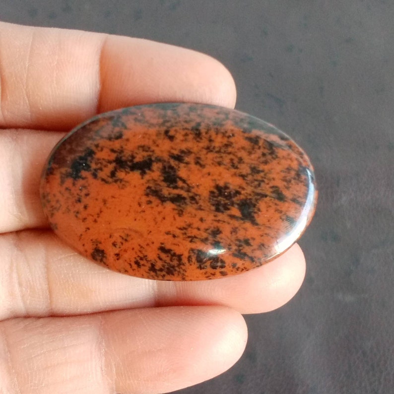 Natural Mahogany Obsidian cabochone 43\u00d727mm.44.20cts...1662#