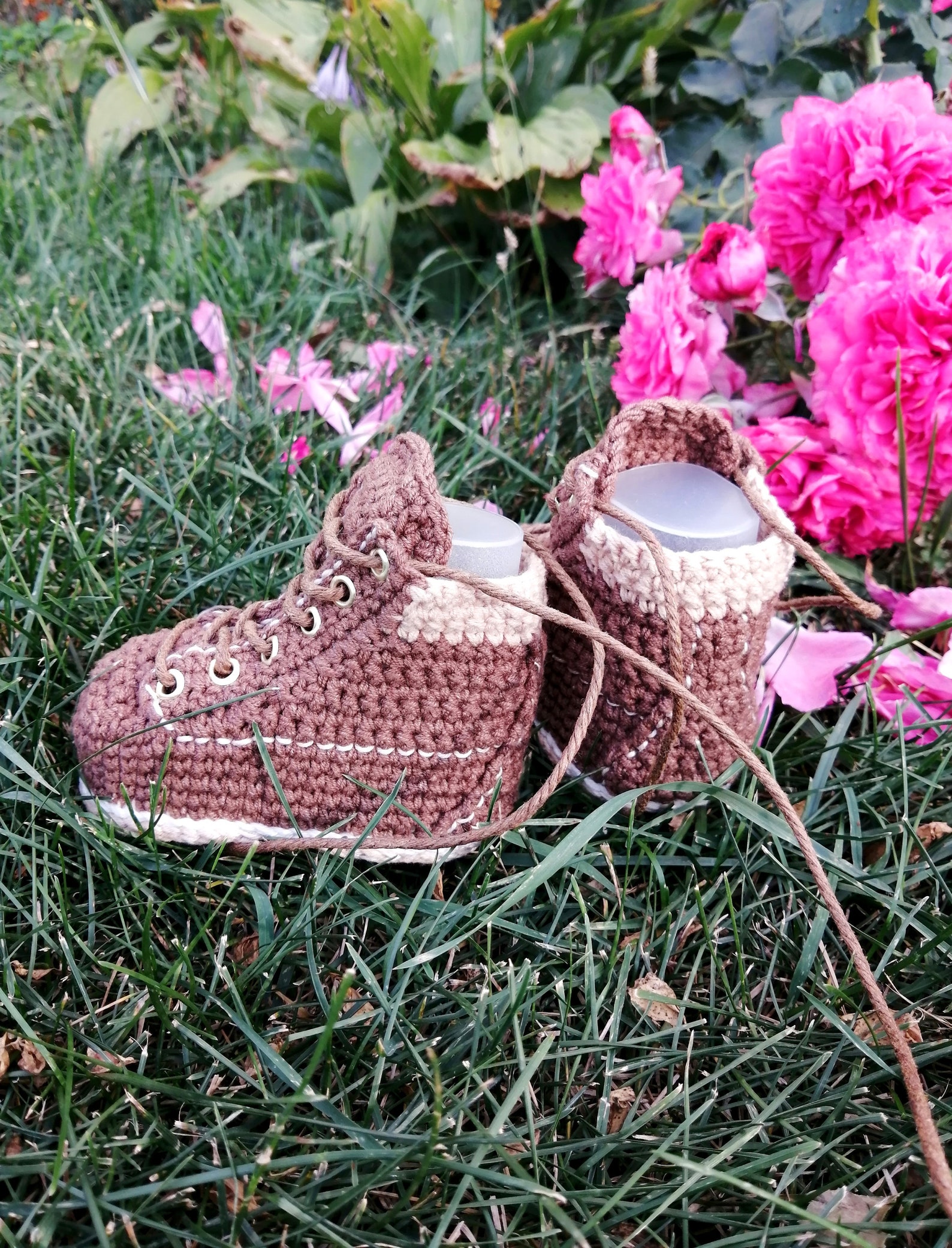 Baby Work Boots Crochet Baby Cotton Booties Brown Shoes Newborn baby-work-boots-crochet-baby-cotton-booties-brown-shoes-newborn