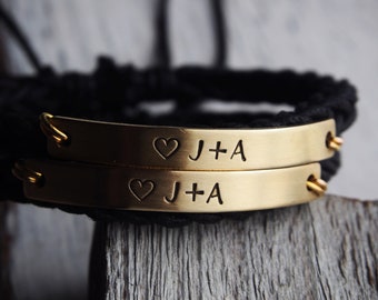 Couple Initials Bracelets, Couples Name Bracelets, date Bracelet, Anniversary date bracelet, Anniversary bracelet, Personalized bracelets