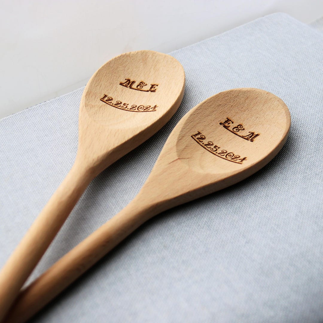 Custom Engraved Spoons, Couples Gifts, Engraved Couple Initials, Custom ...
