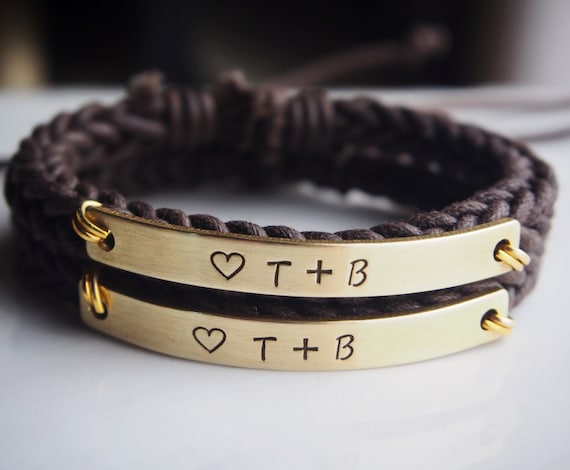 Couples Bracelets Initial Couples Bracelets Date Bracelet