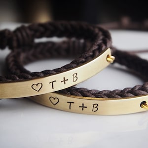 Pulseras de Iniciales de Pareja, Pulseras de Parejas, Pulsera de fecha, Pulsera de fecha de aniversario, Pulsera de pareja de aniversario, Pulseras personalizadas