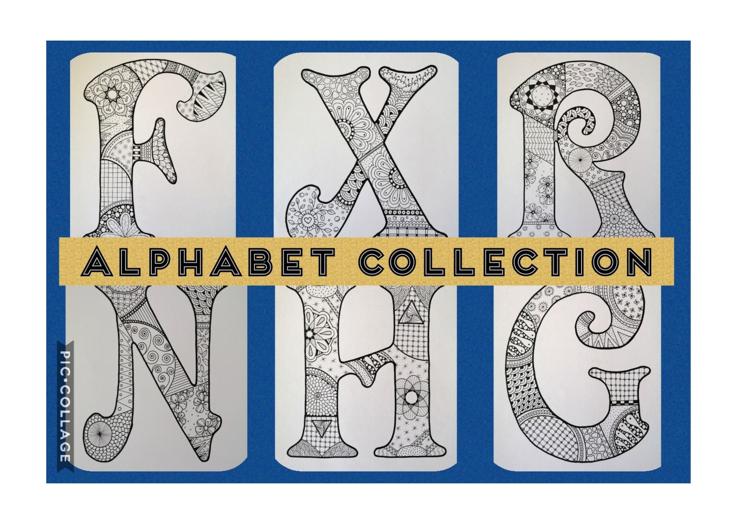 Zentangle alphabet - Etsy 日本