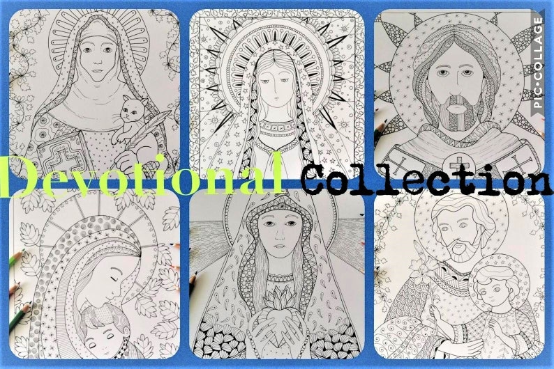Coloring Pack. Set of 20 DEVOTIONAL Collections. Bibartworkshop image 1