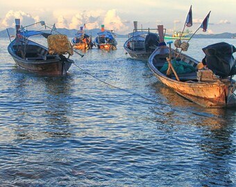 Fleet of Boats (photo print) unframed and unmatted