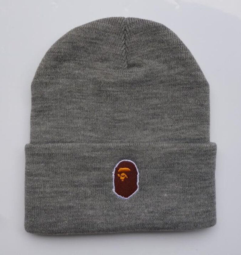 Grey Bathing ape Bape beanie