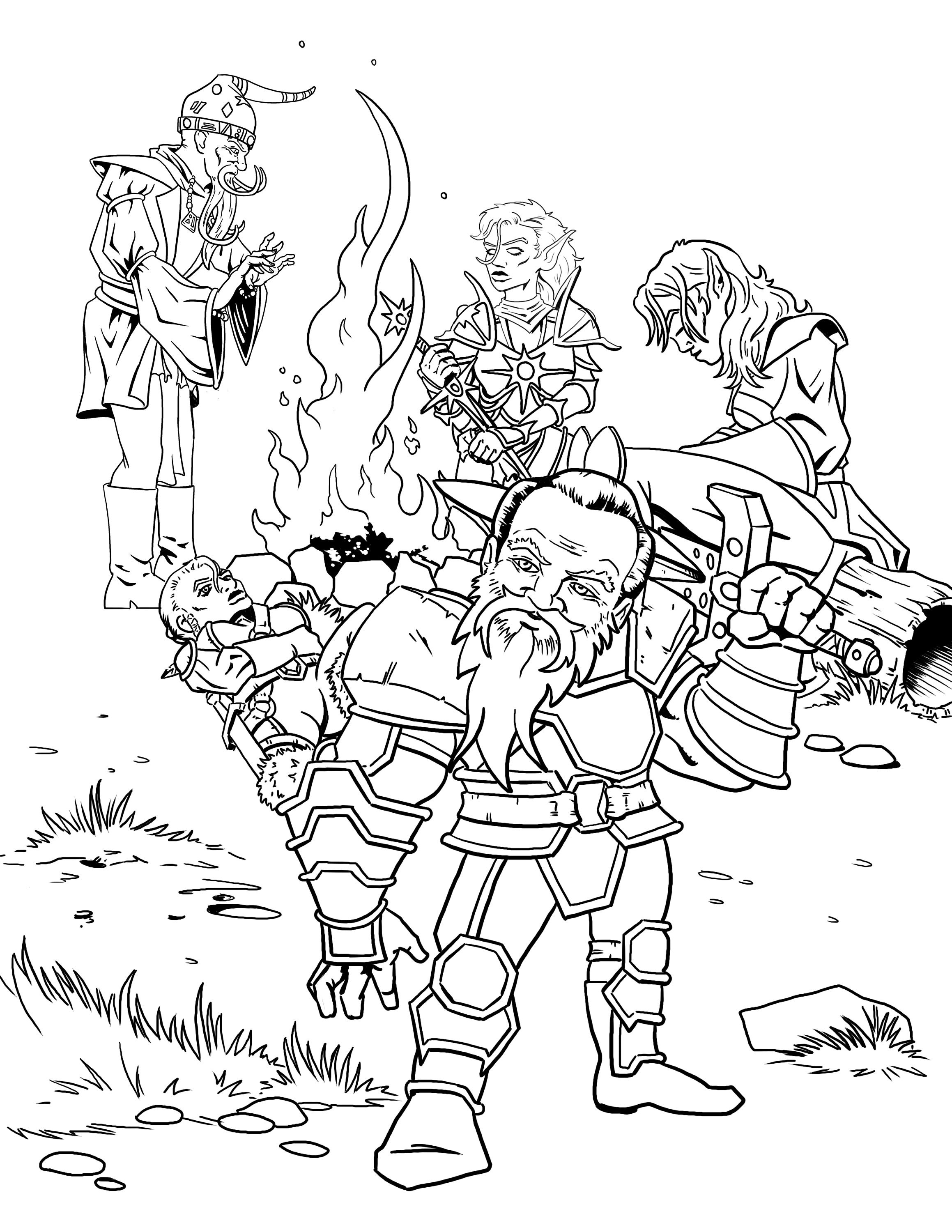 Fantasy Coloring Book 01: A Coloring Adventure by Eric Perkins - Etsy