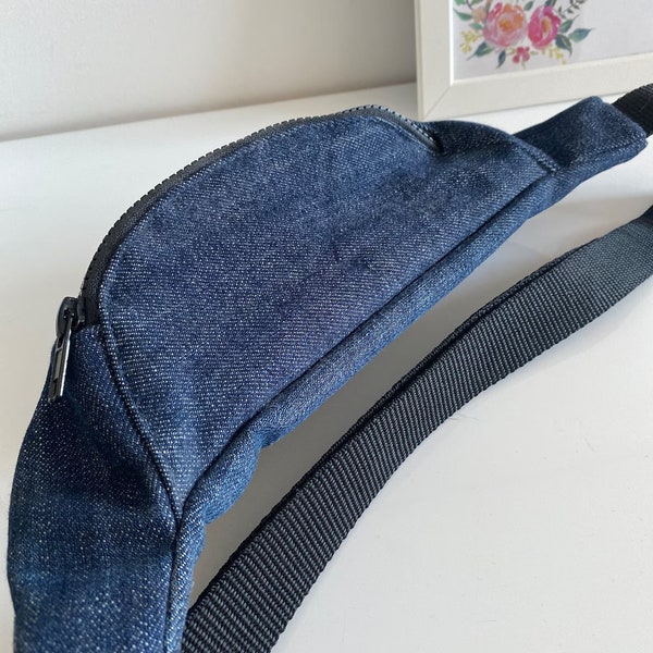 Denim Jeans Bauchtasche, Hüfttasche, Hands Free Gürteltasche, Festival Tasche, Reisetasche, Unisex Tasche, Gürteltasche, Crossbody Tasche, handgemachte Tasche, Taille Tasche